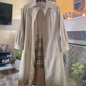Like new vintage overcoat, full length rain coat.
